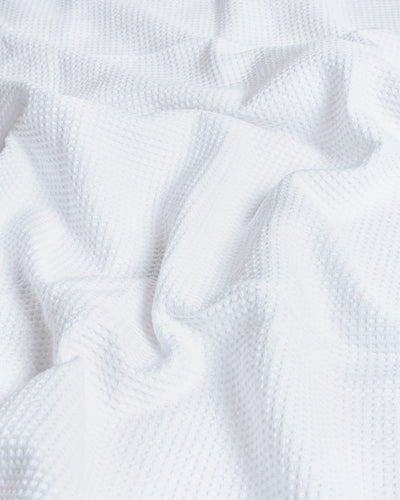 Sorrento Waffle Bianco white - Printed Beach Towel