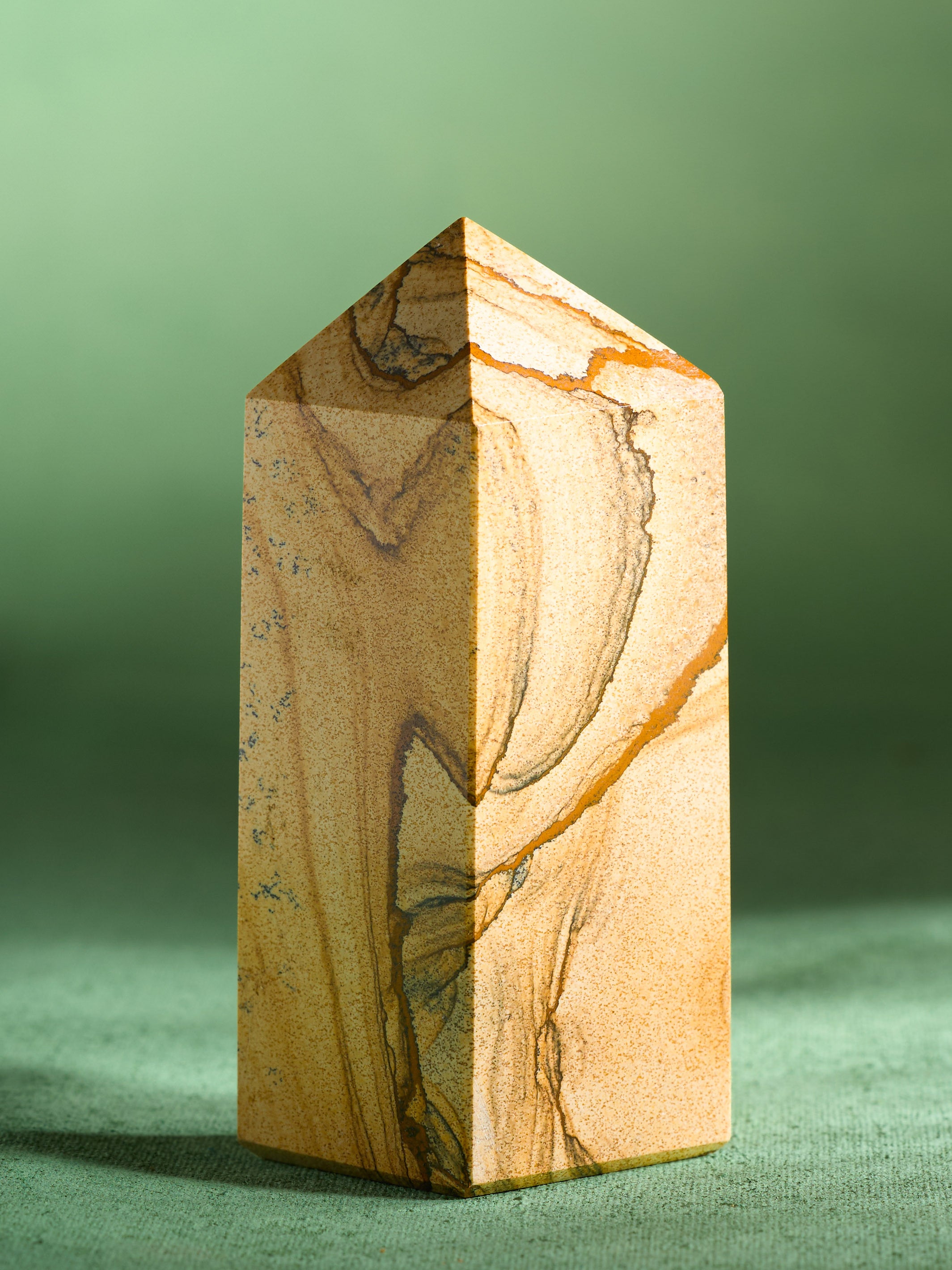 Semi-precious Gemstone - Picture Jasper Tower