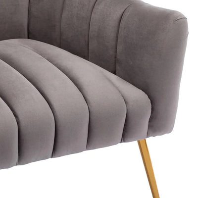 Aurora Velvet Accent Chair – Grey