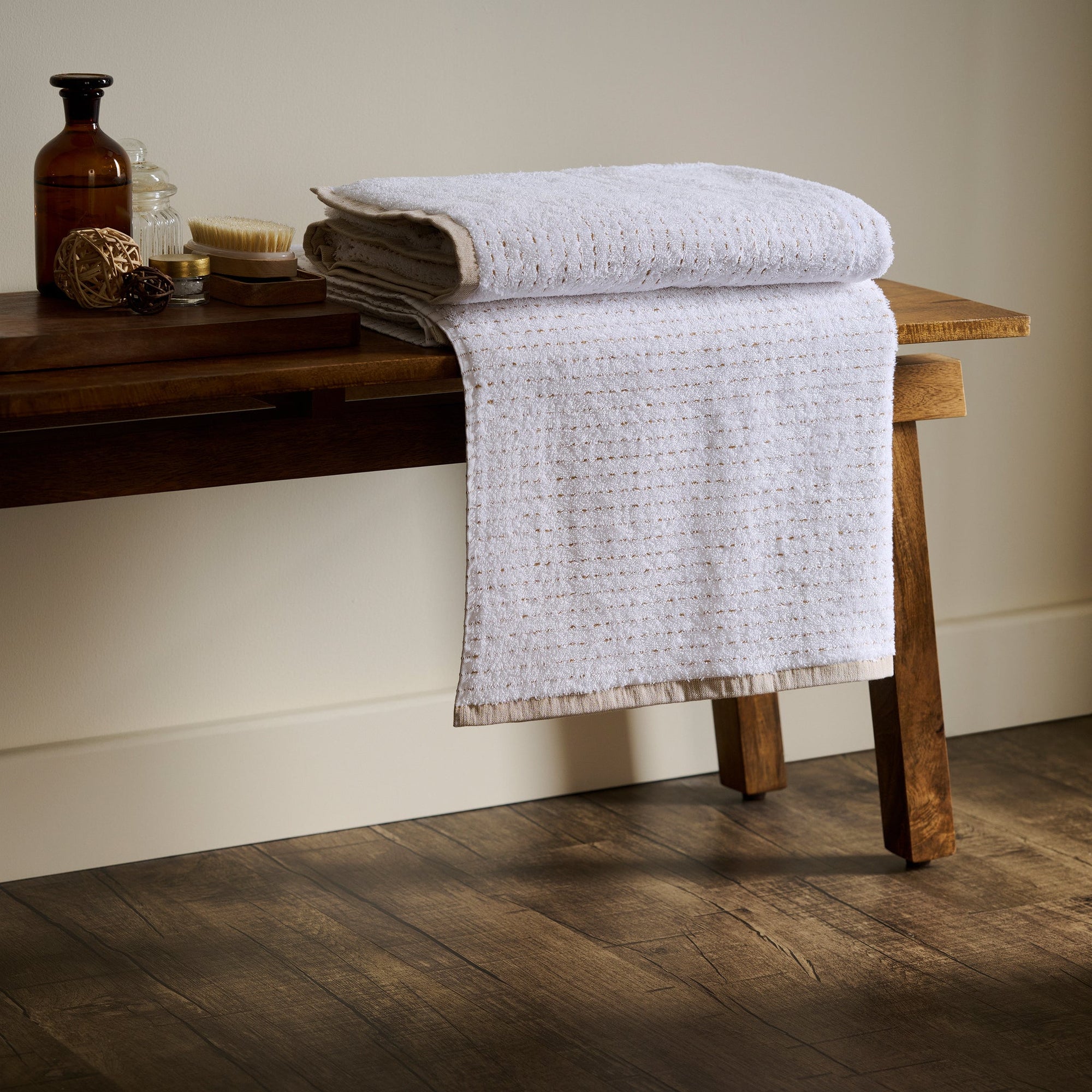 Drizzle | Cotton | Dobby Stripe Terry | Bath Towel