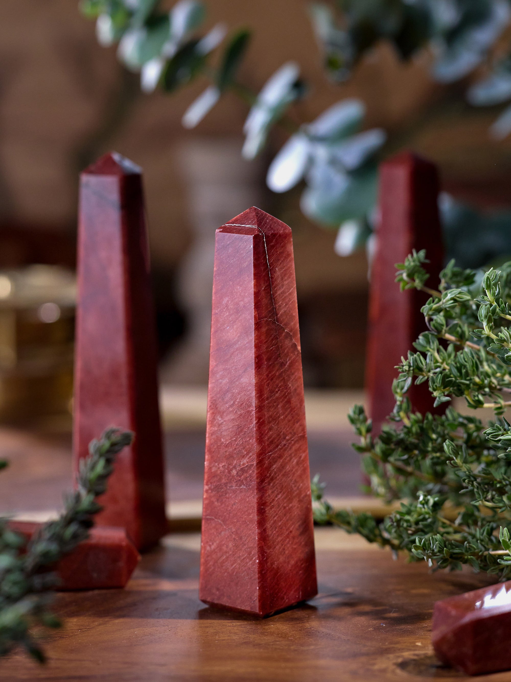 Semi-precious Gemstone - Red Jasper Tower