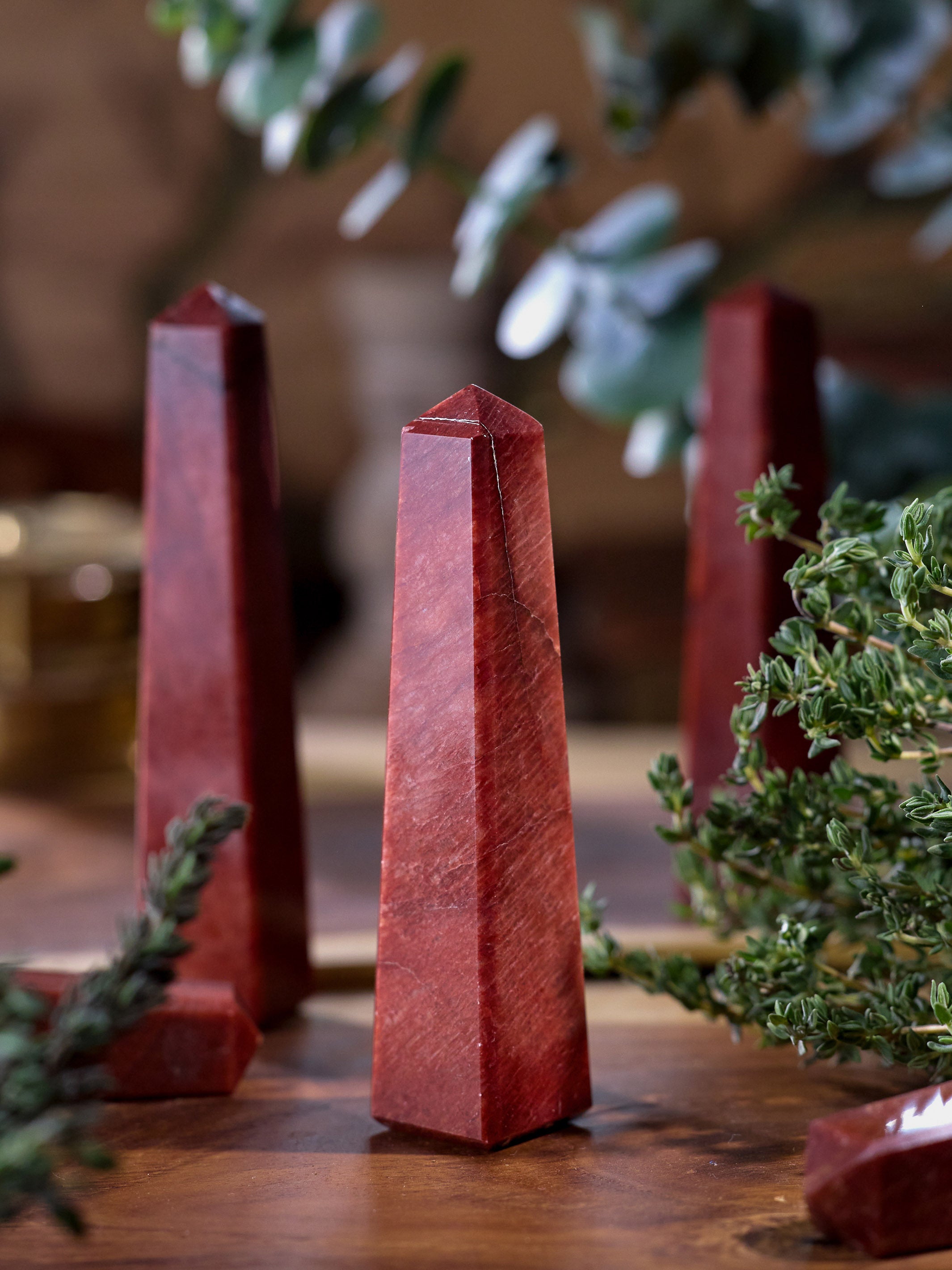 Semi-precious Gemstone - Red Jasper Tower