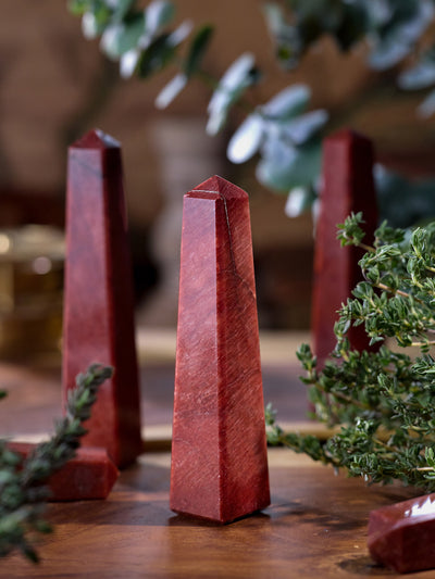 Semi-precious Gemstone - Red Jasper Tower