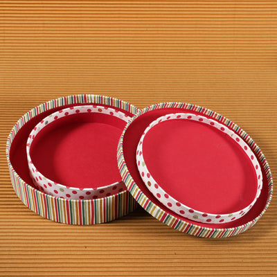Shadow Stripes Round Box (Set of 2)