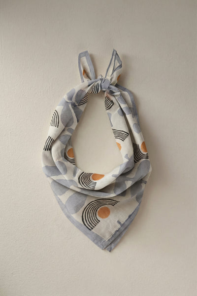 Cotton Square Scarf - Mid Modern Floral