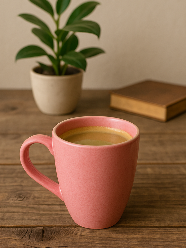 Glossy  Pink Ceramic Coffee Mug – 350ML