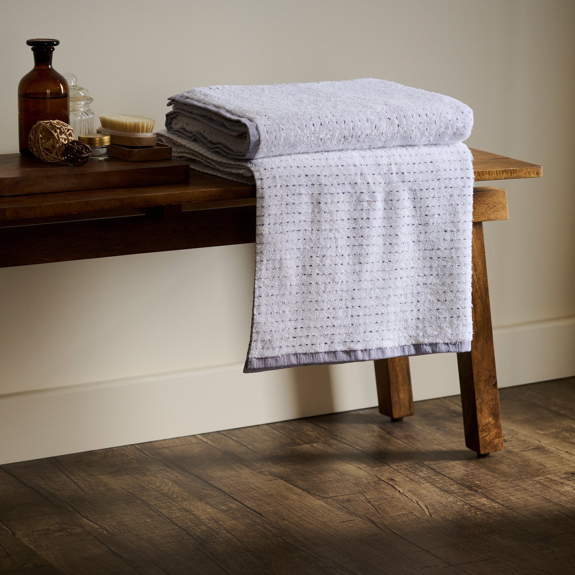 Drizzle | Cotton | Dobby Stripe Terry | Bath Towel