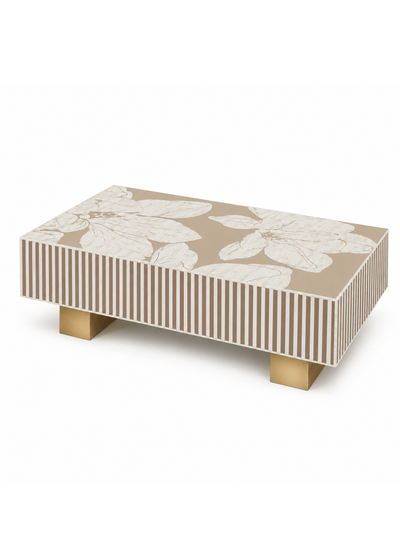Inlay Luxom Hibiscus Rectangular Coffee Table