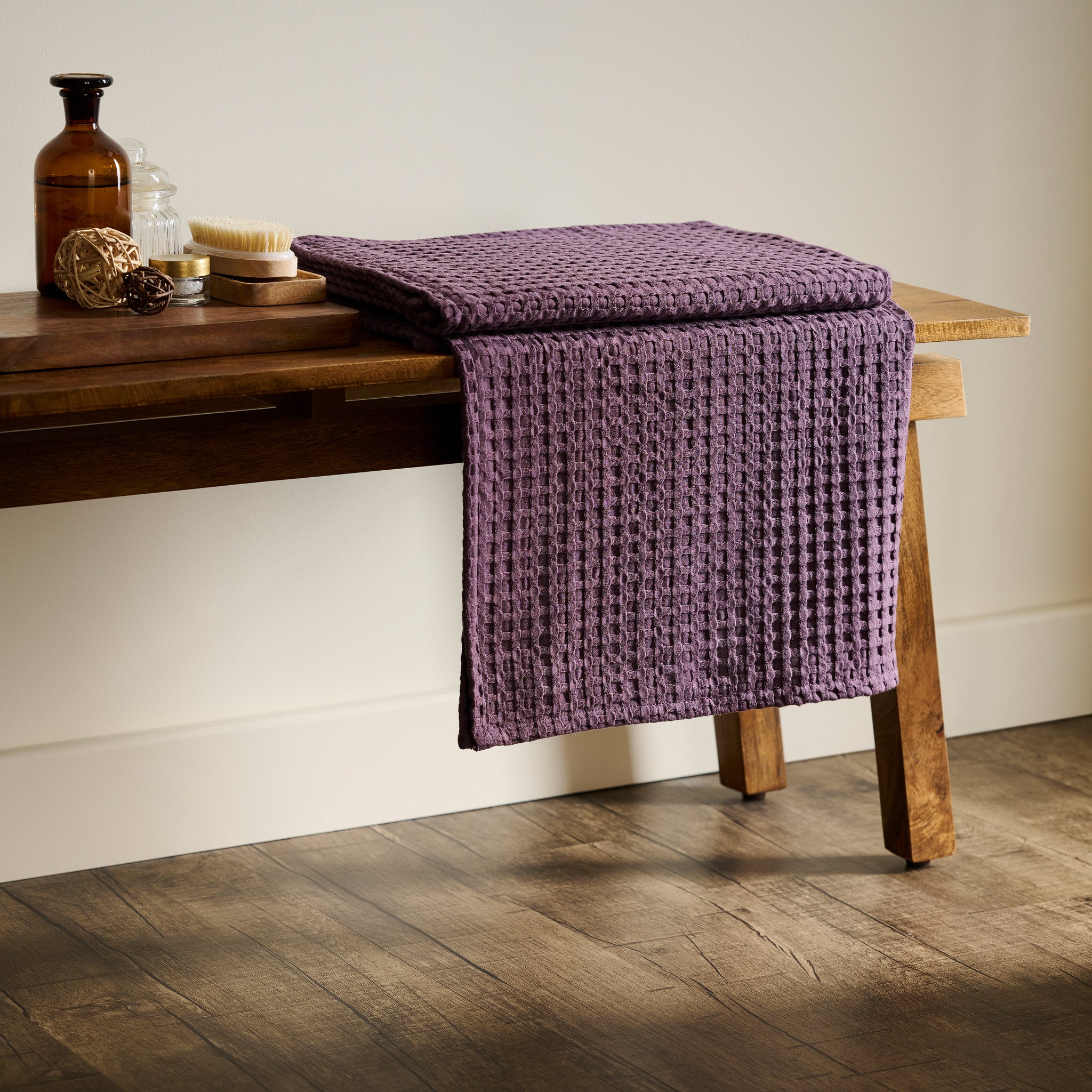 Mosaic | Cotton Bamboo | Waffle | XL Bath Towel - Product Image 