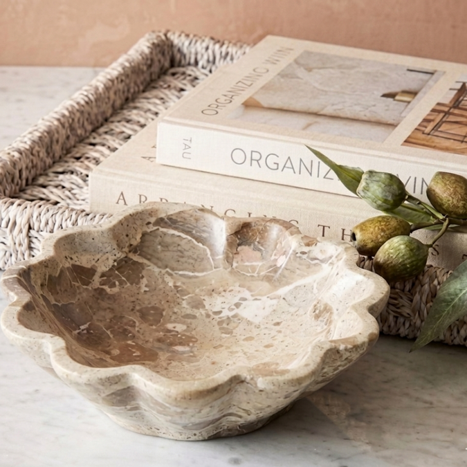 VIGO MARBLE CANDLE BOWL