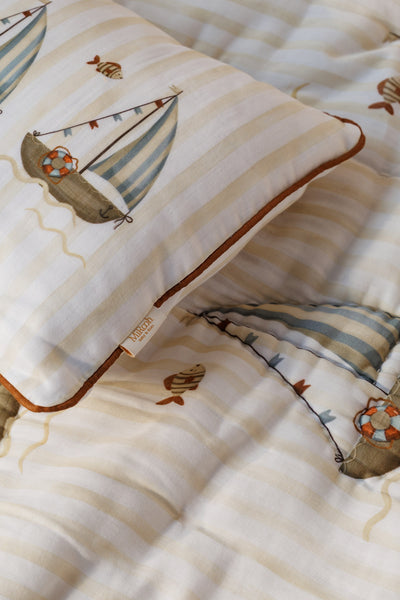 The Sea Shore  Organic Cotton Baby Pillow