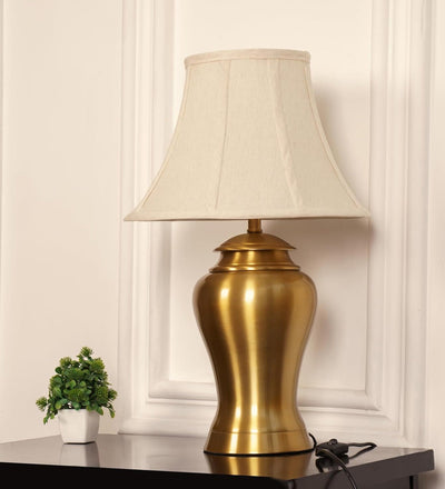 Antique Gold Brass Table Lamp (23") – Bell Shade