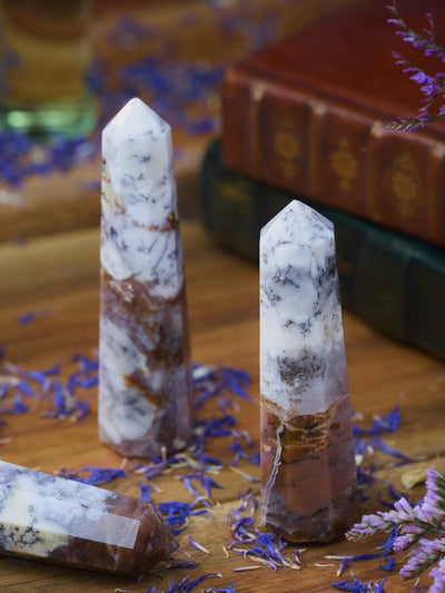 Semi-precious Gemstone - Dendrite Opal Tower