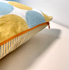 Polka Pot Reversiable Cotton Cushion Cover l Yellow & Blue