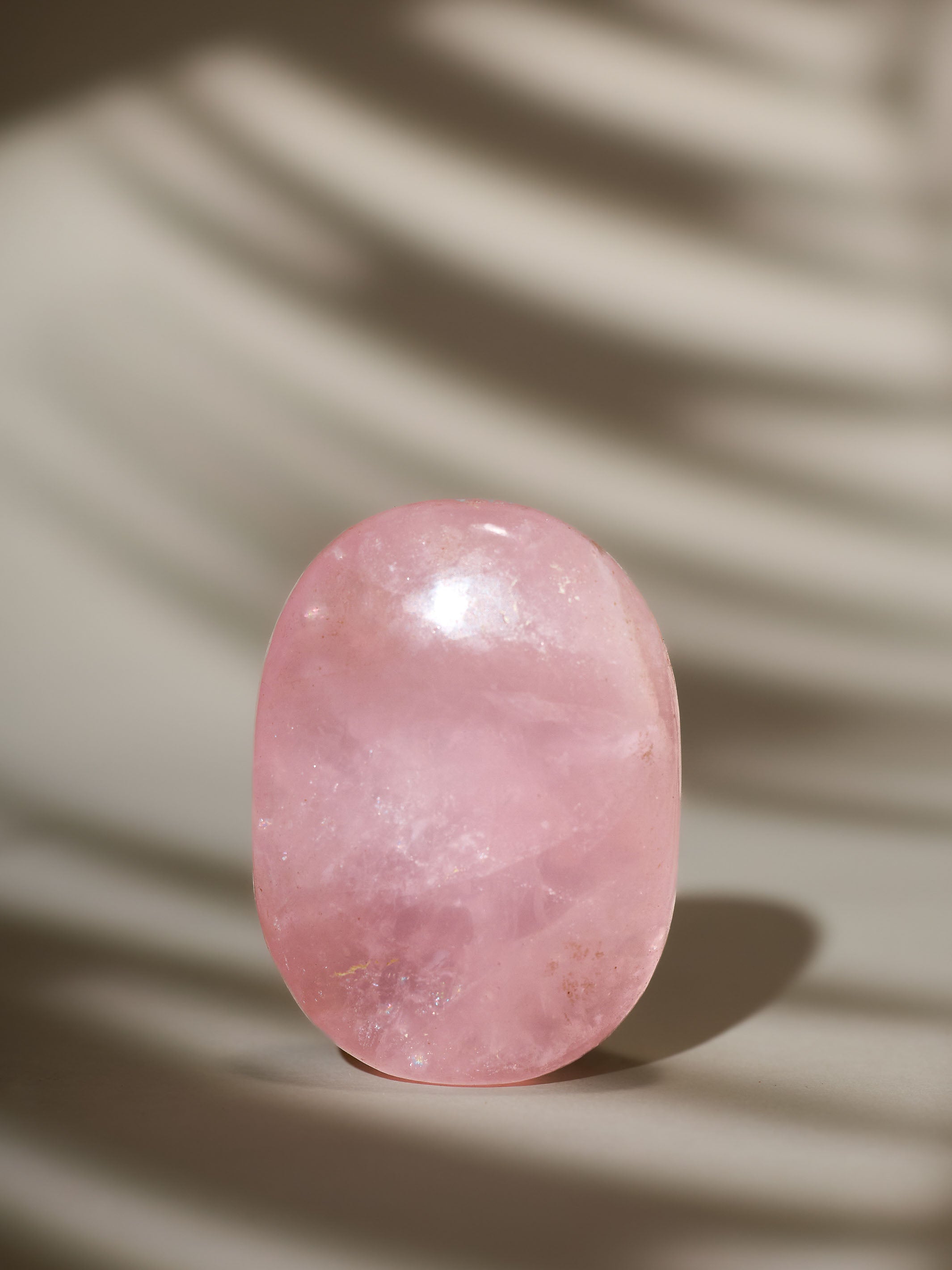 Semi-precious Gemstone - Rose Quartz Palmstone