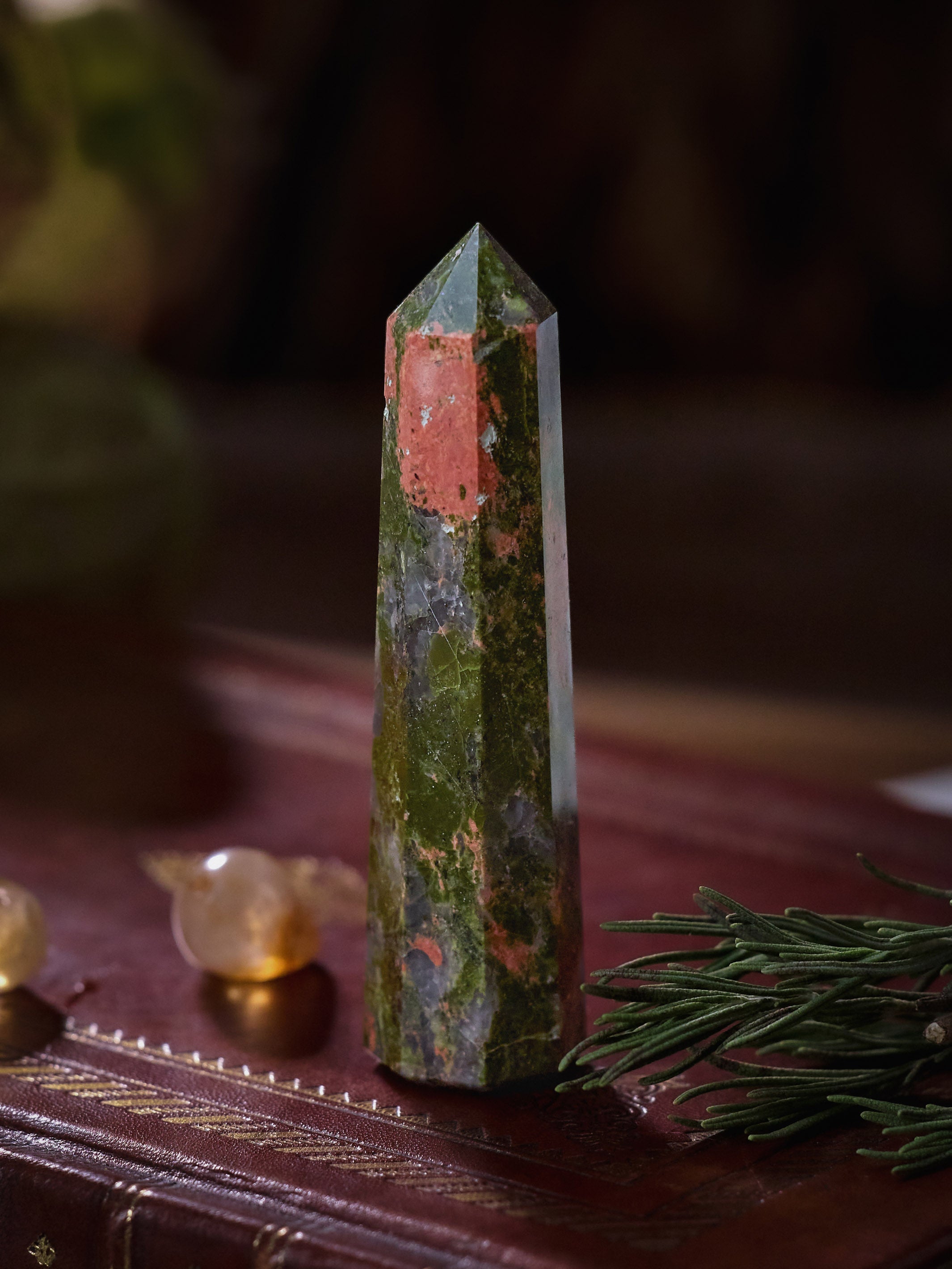 Semi-precious Gemstone - Unakite Tower