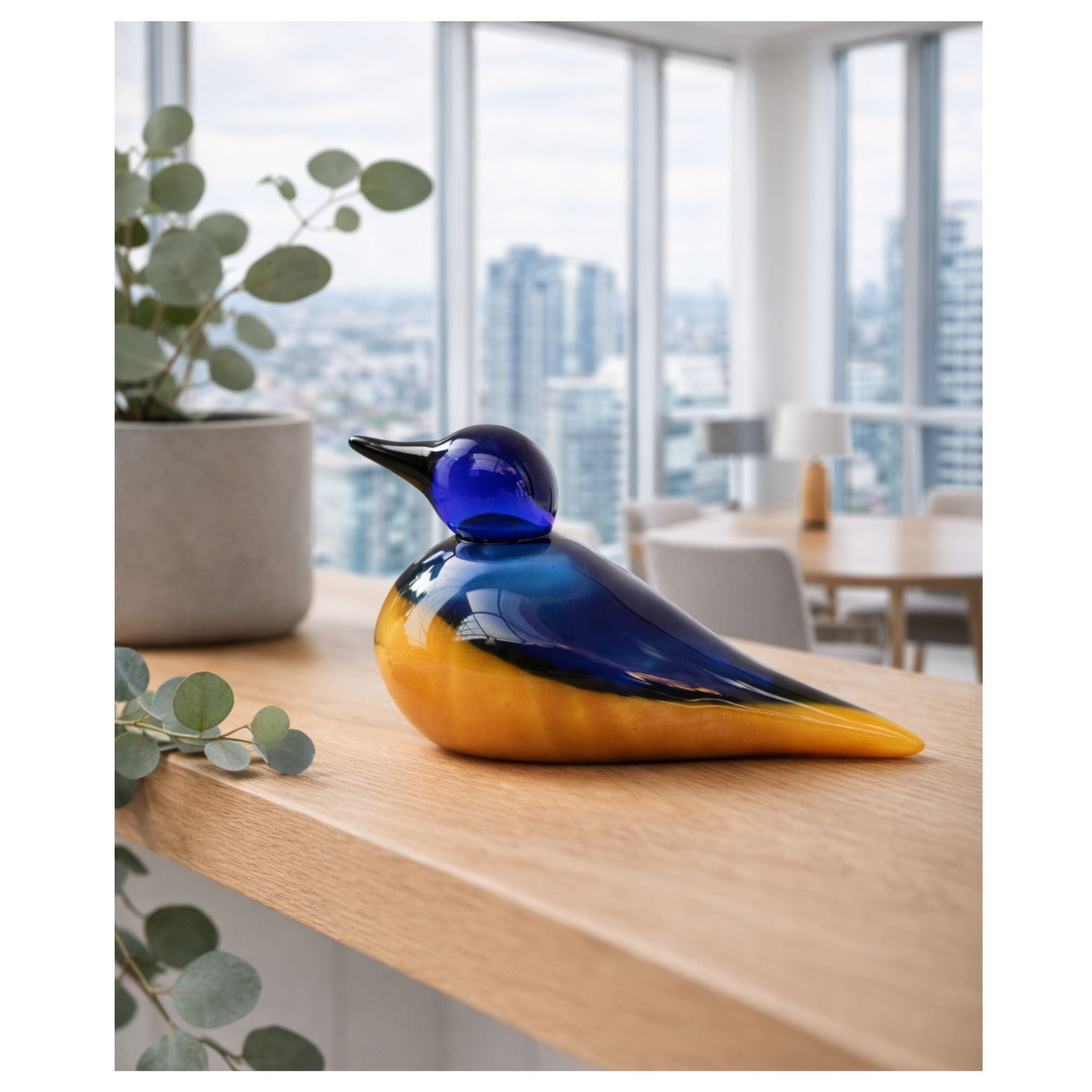 Cobalt Dusk - Handblown Glass Bird
