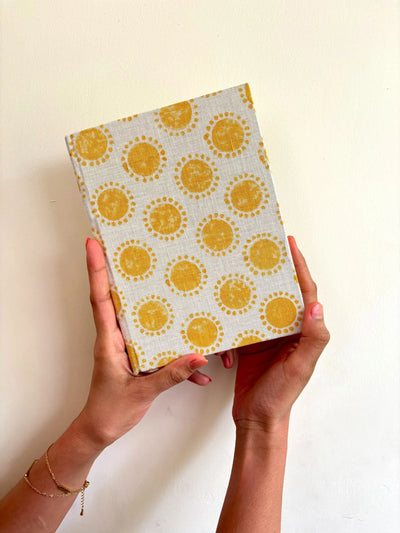 Handcrafted Sustainable A5 Diary Journal Notebook l Handmade Paper l Golden Hour