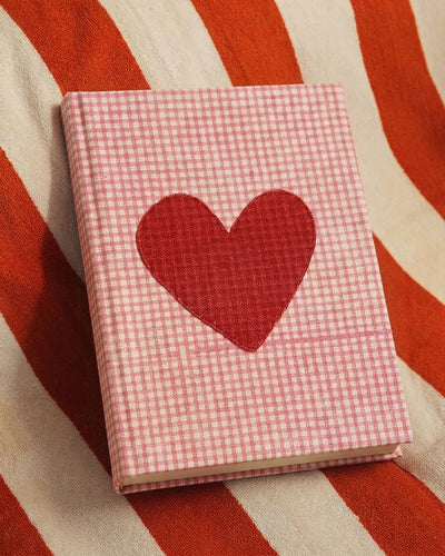 Handcrafted Sustainable A5 Diary Journal Notebook l Handmade Paper l Love Checks