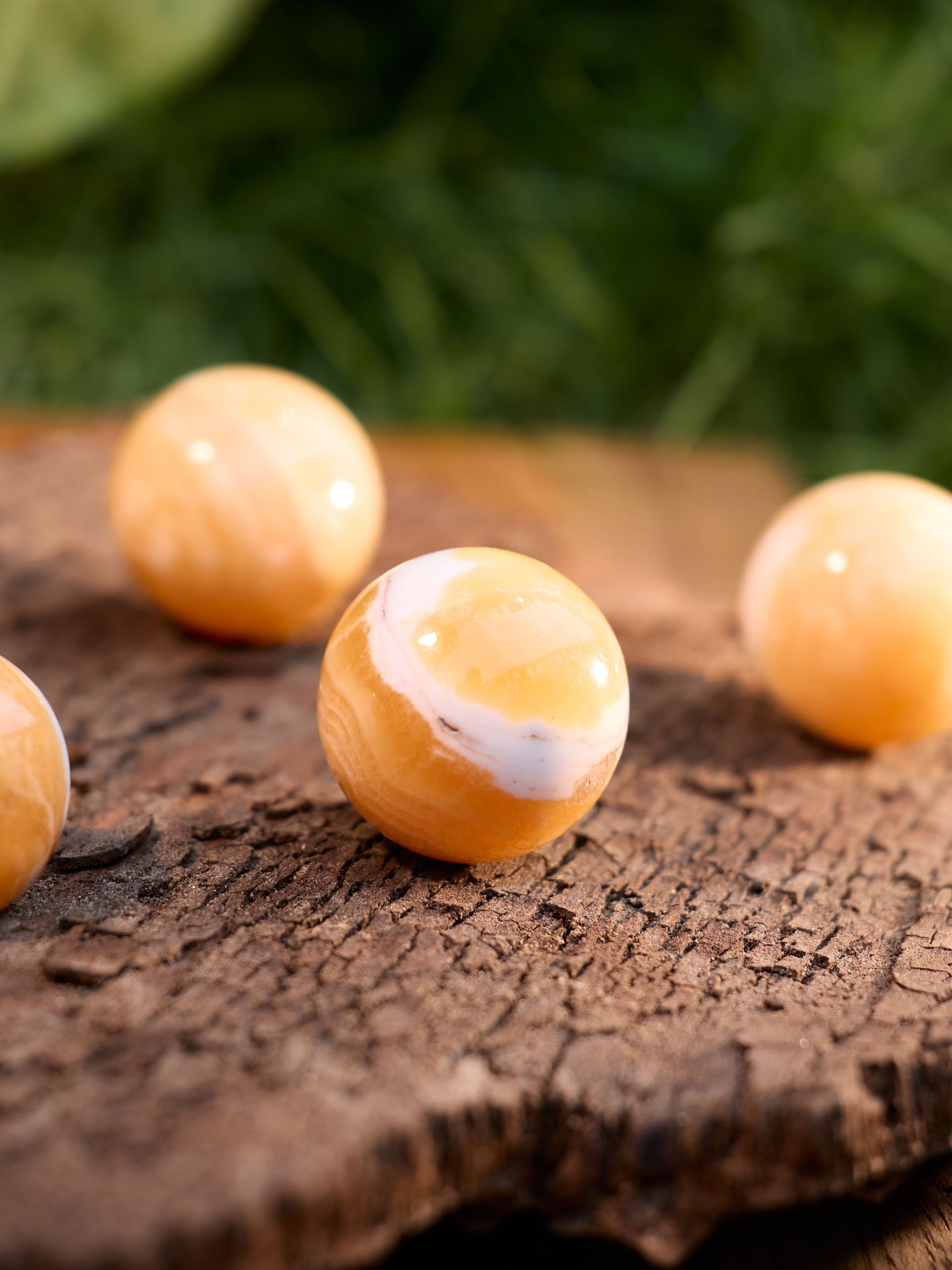 Semi-precious Gemstone - Orange Calcite Sphere