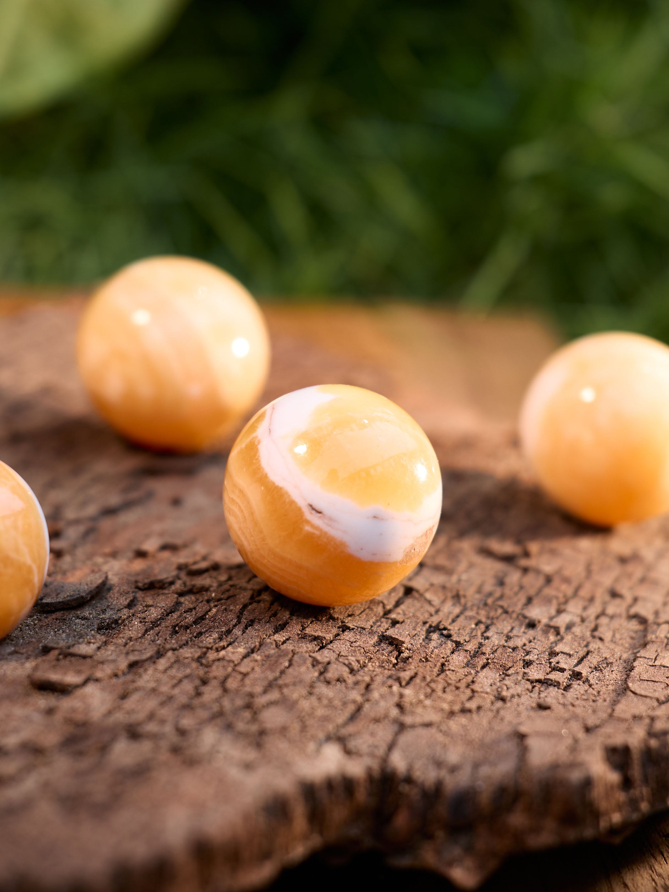 Semi-precious Gemstone - Orange Calcite Sphere