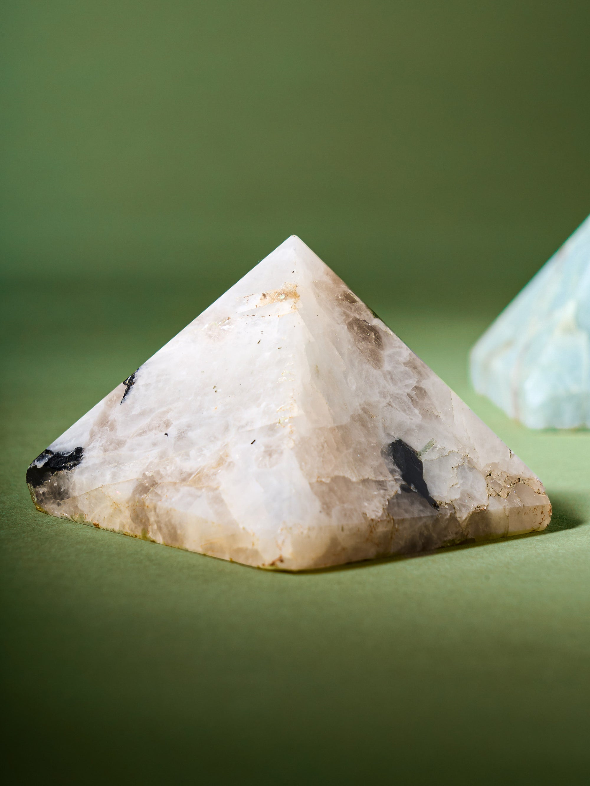 Semi-precious Gemstone - Rainbow Moonstone Pyramid