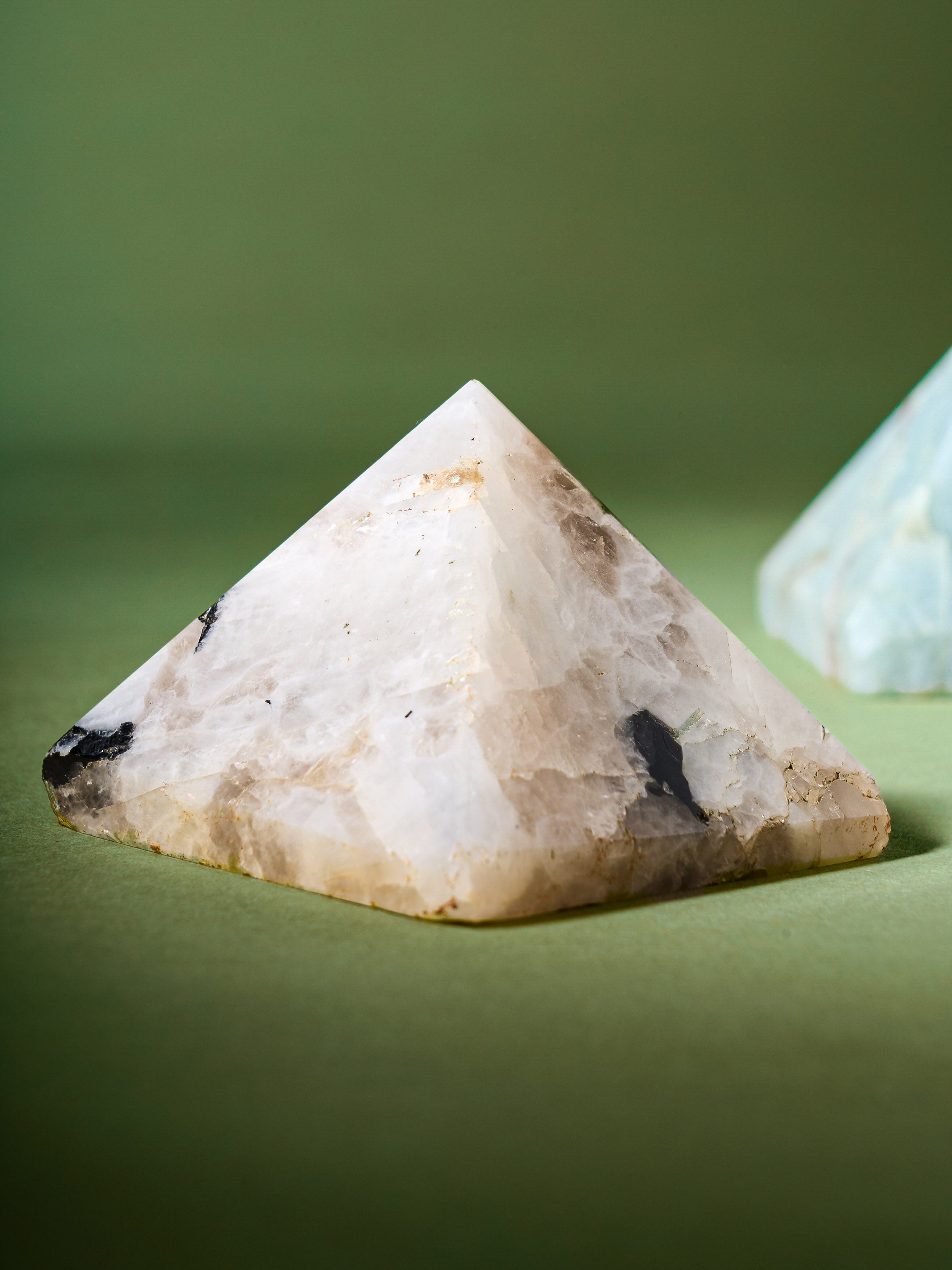 Semi-precious Gemstone - Rainbow Moonstone Pyramid
