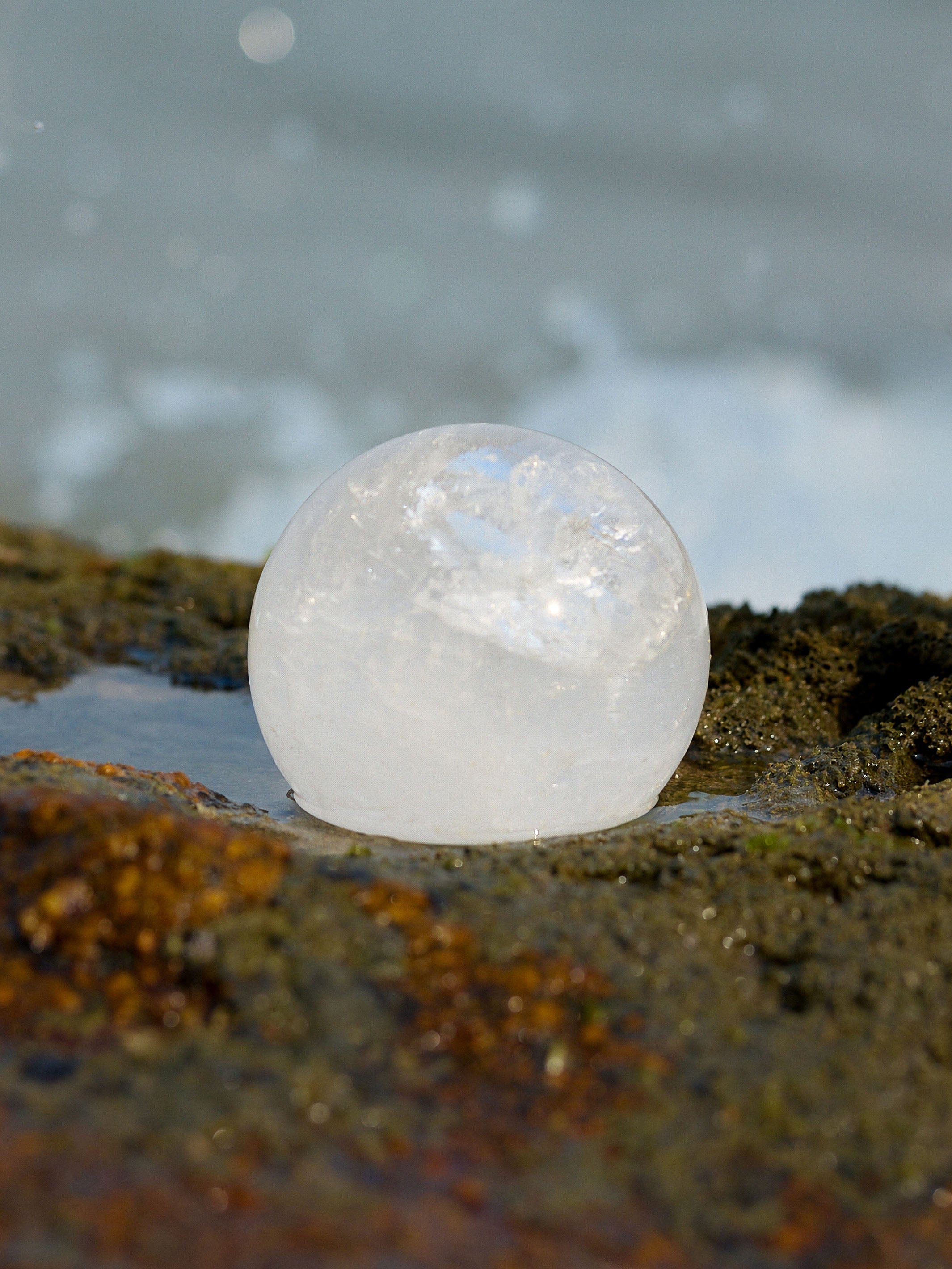 Semi-precious Stone - White Crystal Ball (Large)