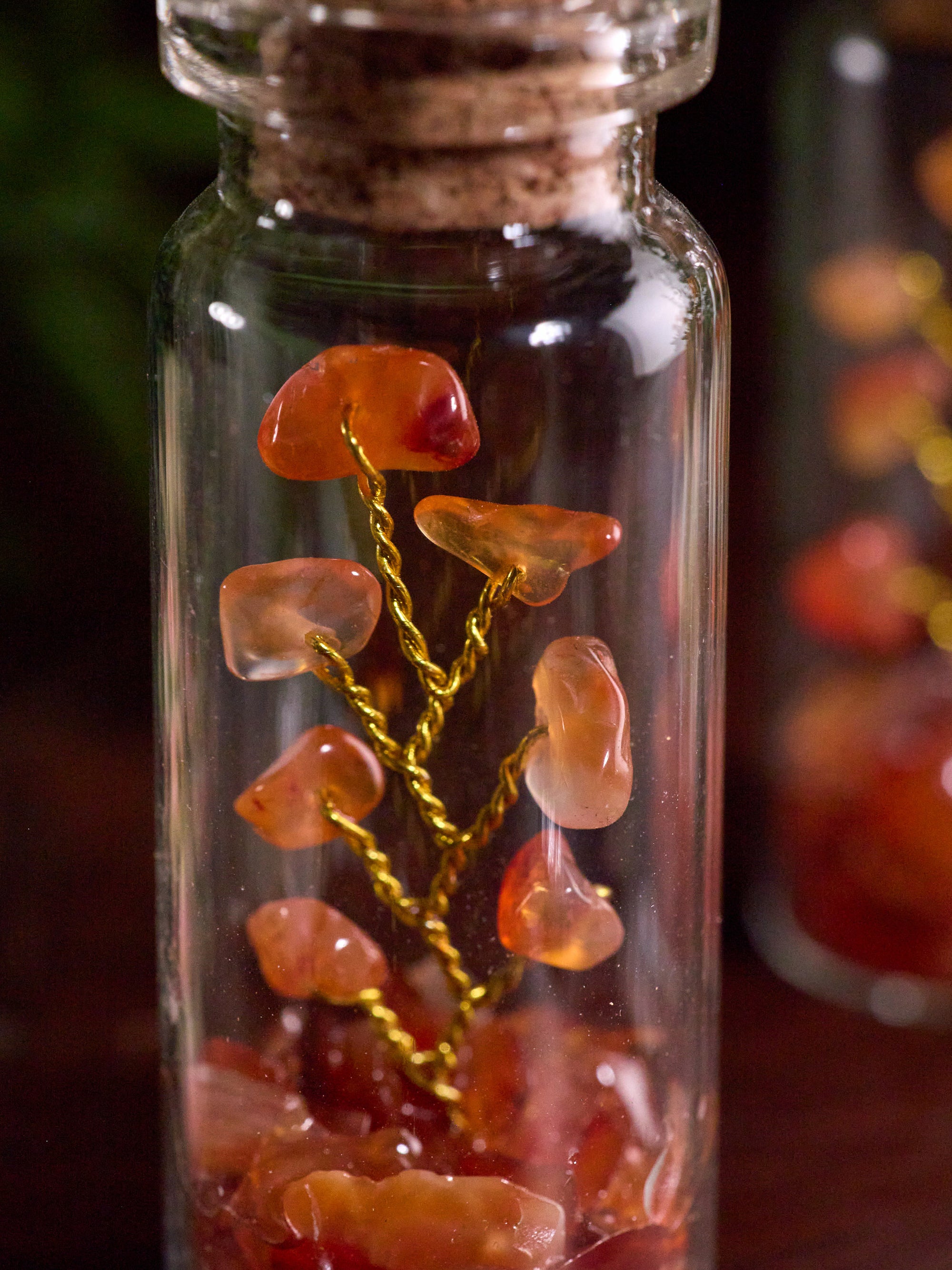 Semi-precious Gemstone - Carnelian Bottle Tree - Set of 2
