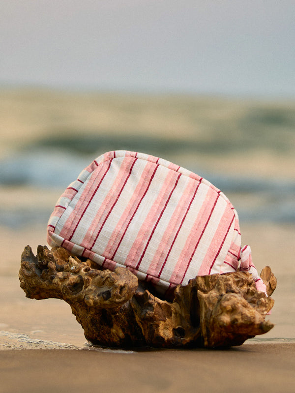 Sustainable Quilted Cotton Travel Pouch Set | Rosé Classic Organiser Set