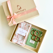 Cascade Blush Gift Set-Linen Napkins & Napkin Rings