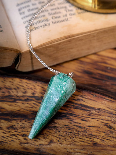 Semi-precious Stone - Moss Agate Pendulum