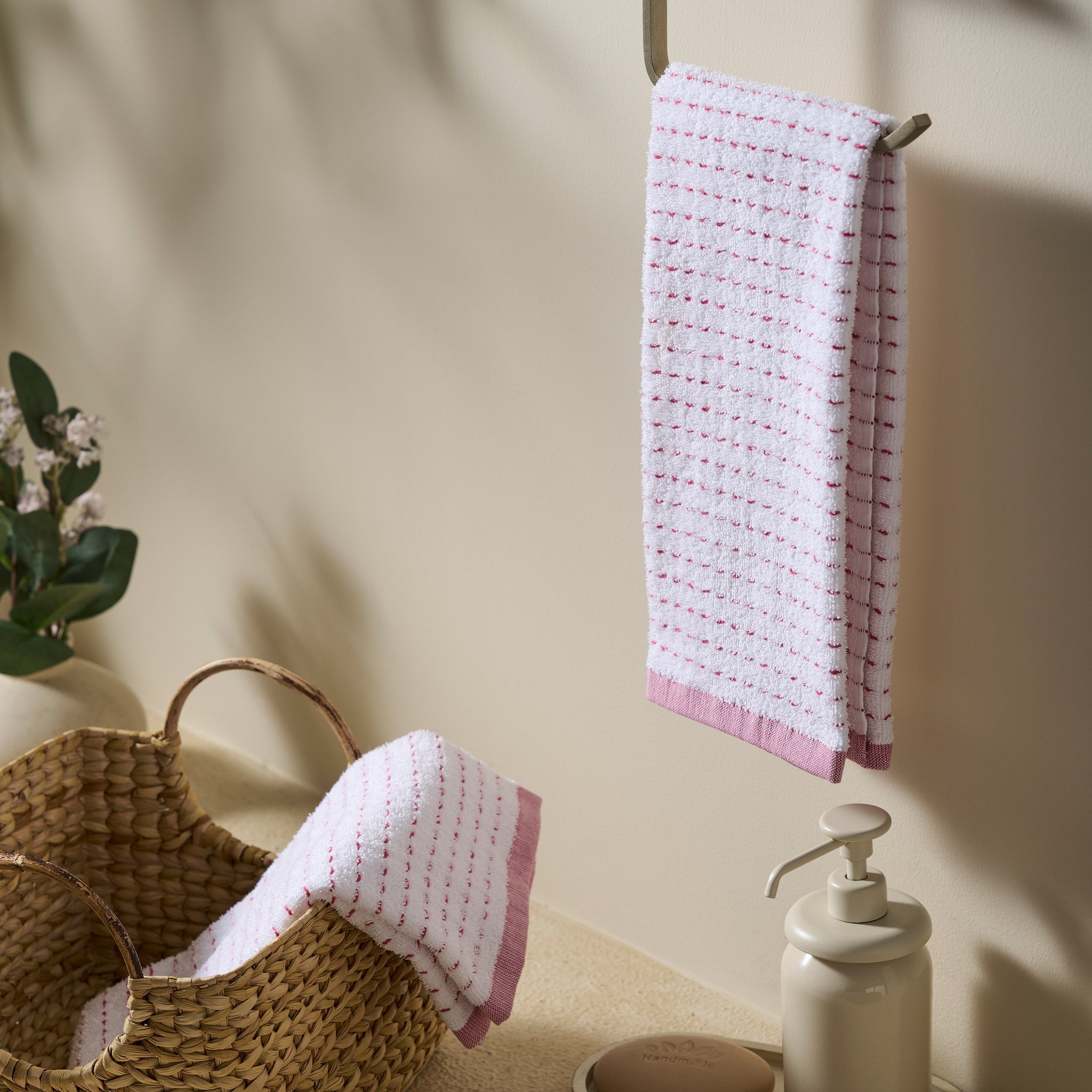 Drizzle | Cotton | Dobby Stripe Terry | Hand Towel