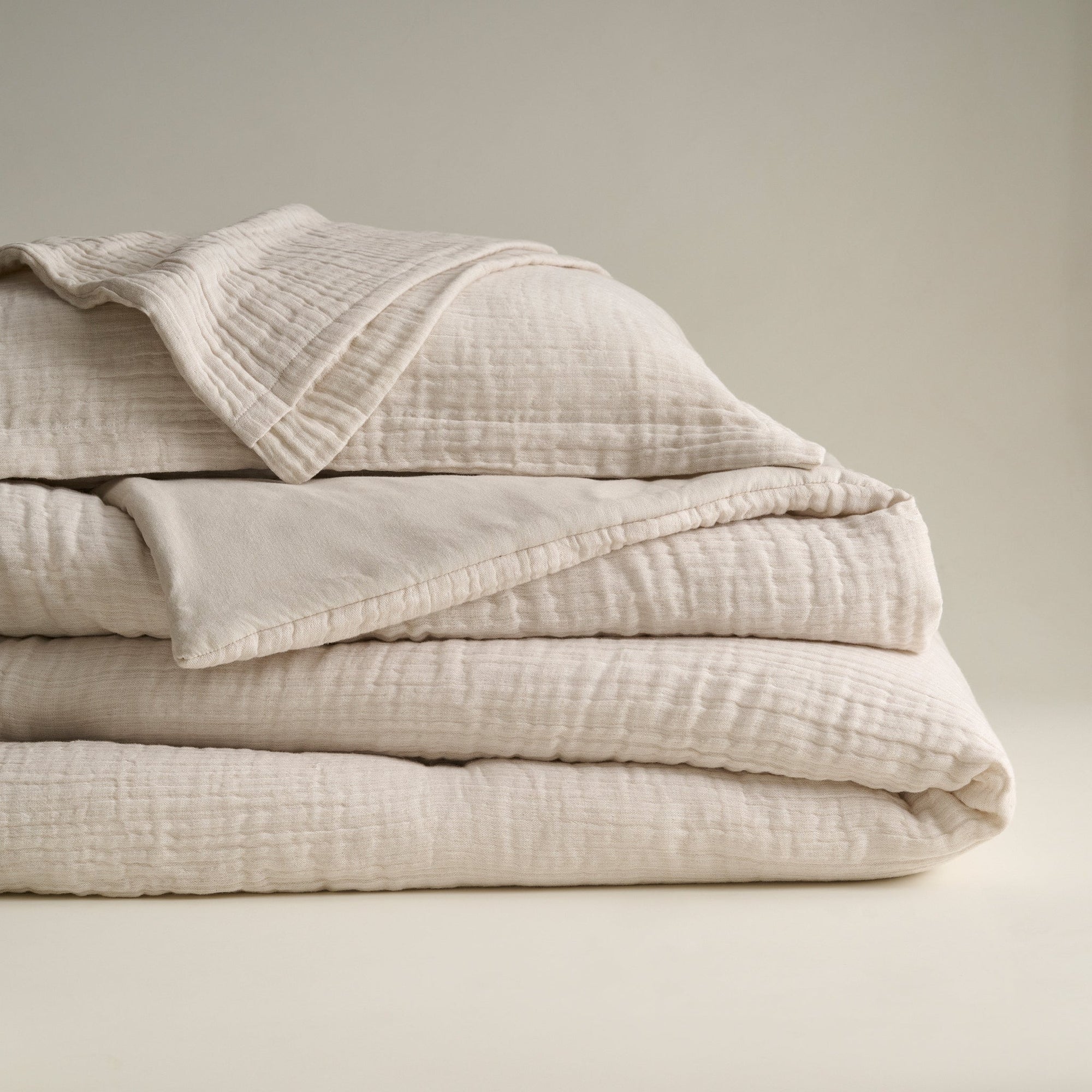 Oyster | Cotton Bamboo | Gauze | Comforter