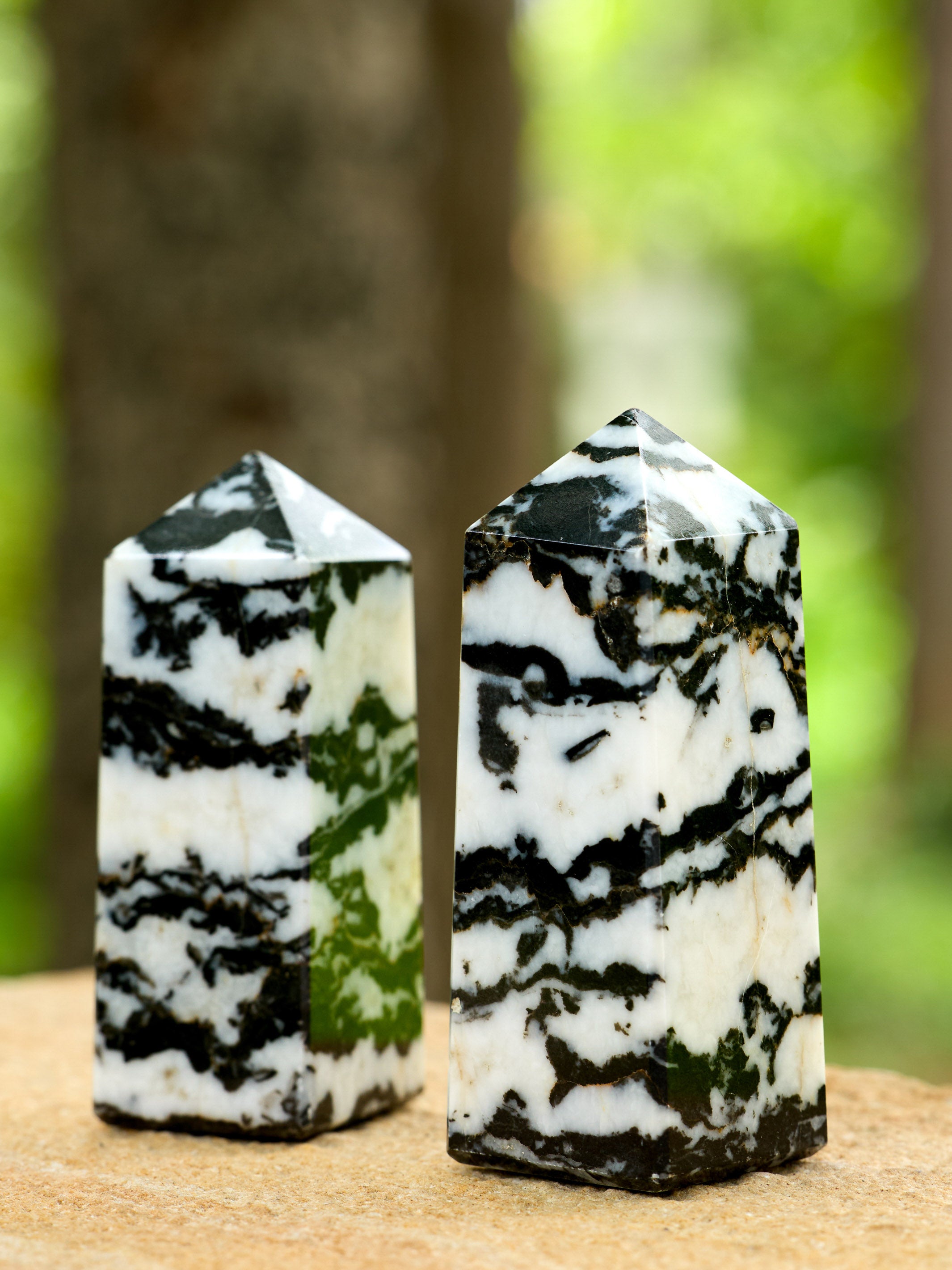 Semi-precious Gemstone - Zebra Jasper Tower
