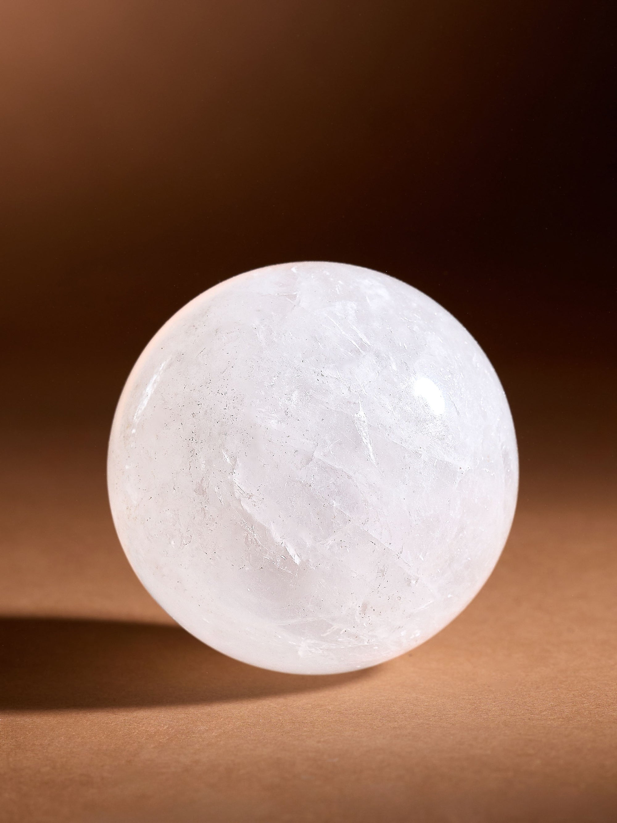 Semi-precious Gemstone - White Crystal Ball (Medium)