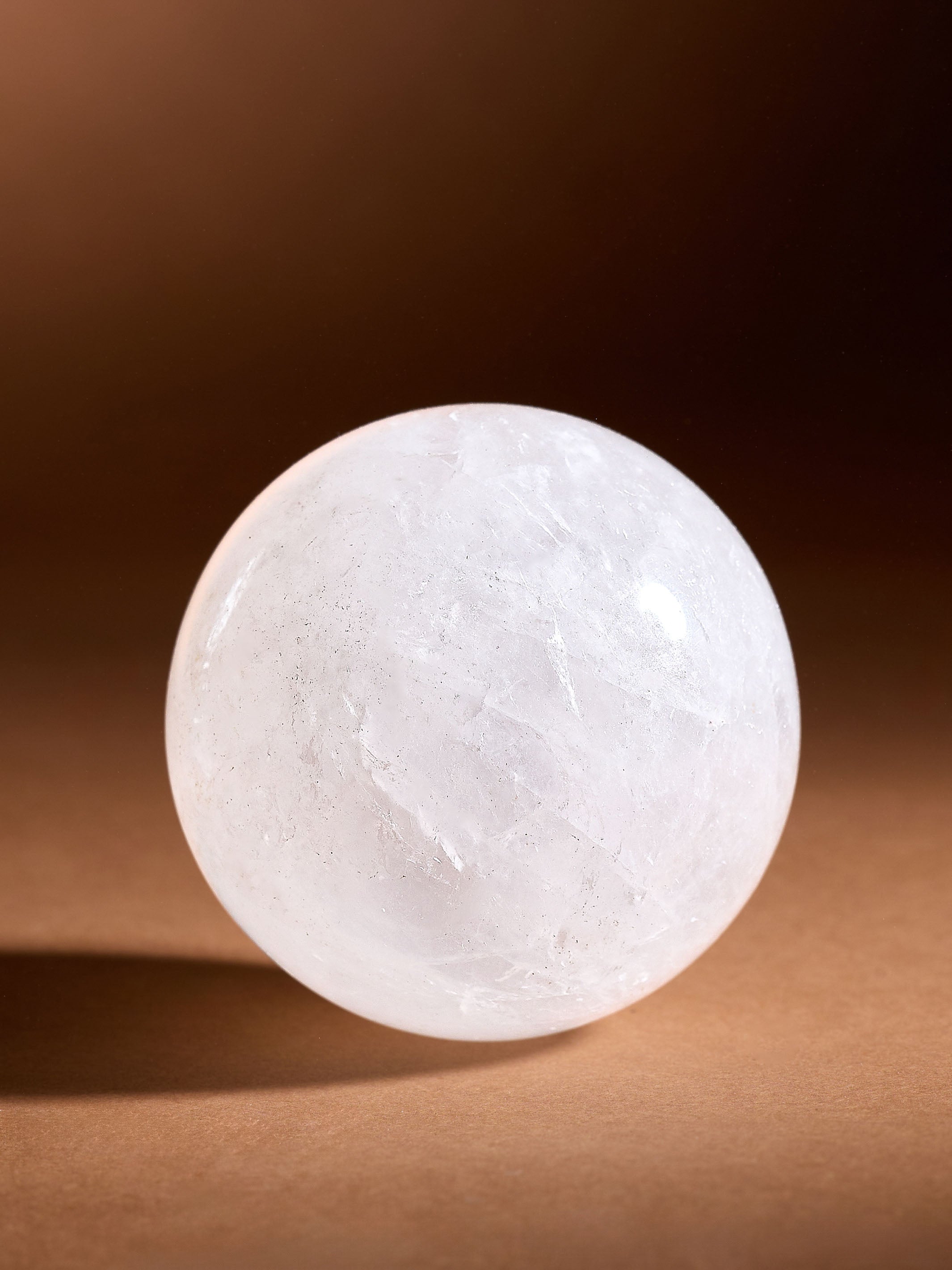 Semi-precious Gemstone - White Crystal Ball (Medium)