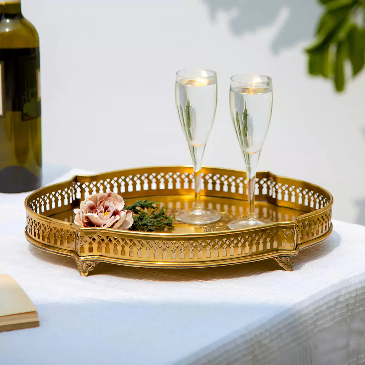 Victorian Curve Tray Large Gold
