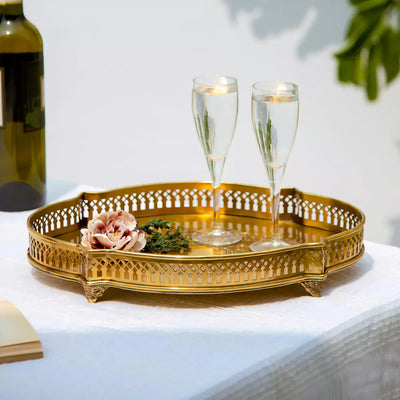 Victorian Curve Tray Large Gold