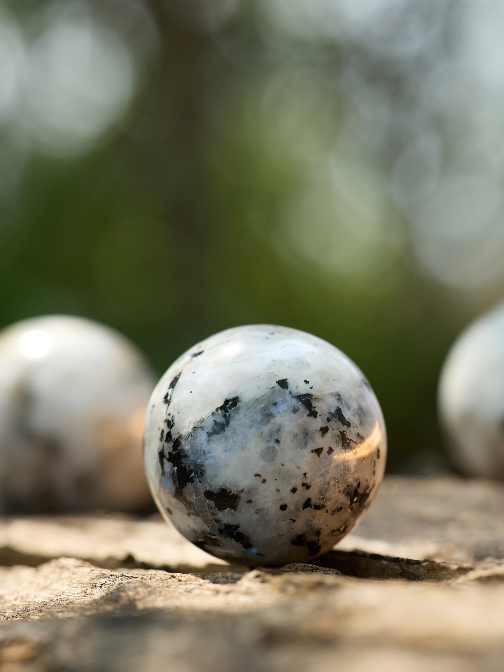 Semi-precious Gemstone - Rainbow Moonstone Sphere