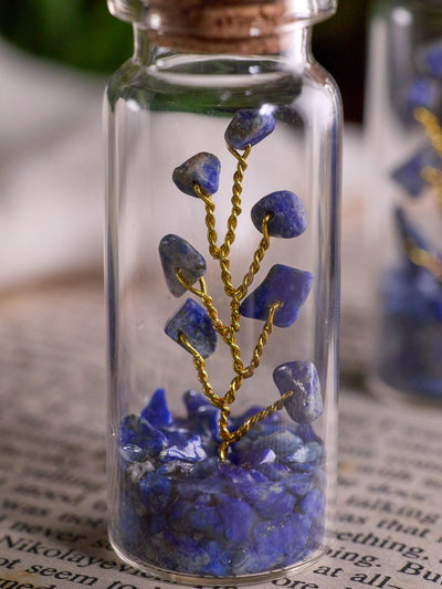 Semi-precious Gemstone - Lapis Lazuli Bottle Tree - Set of 2