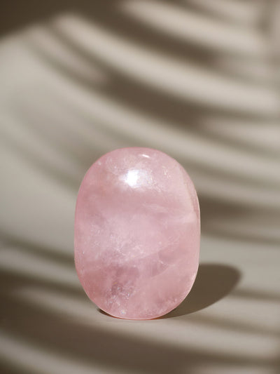 Semi-precious Gemstone - Rose Quartz Palmstone