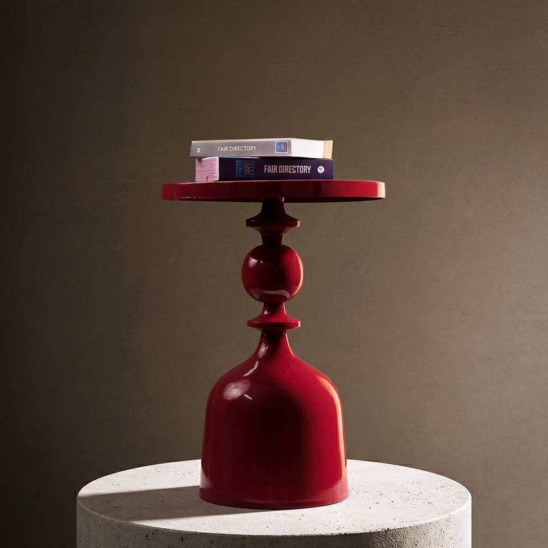 Orion Ember Luxe Iron Pedestal Accent Table