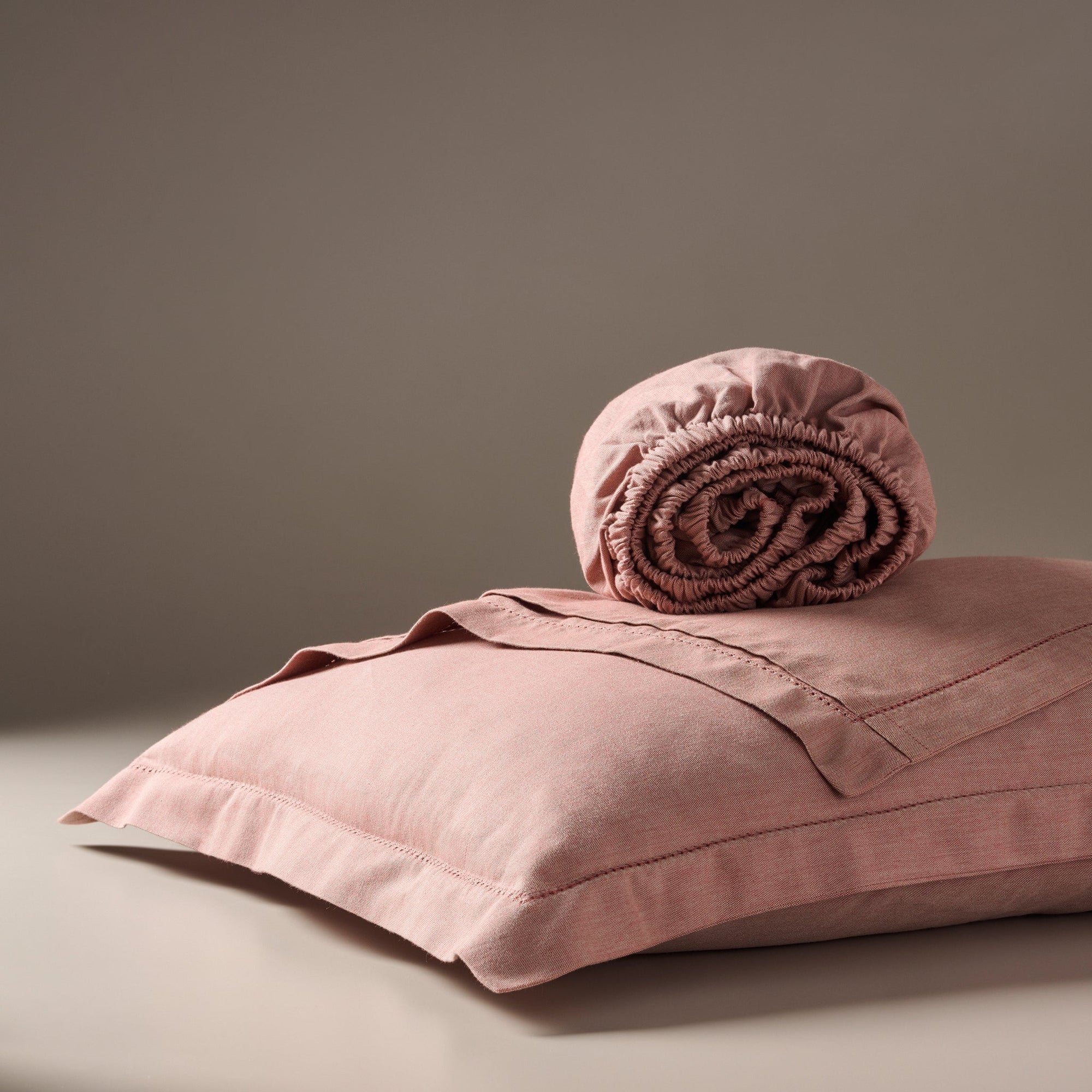 Rustic Terracotta | Cotton Bamboo | Chambray | Bedsheet