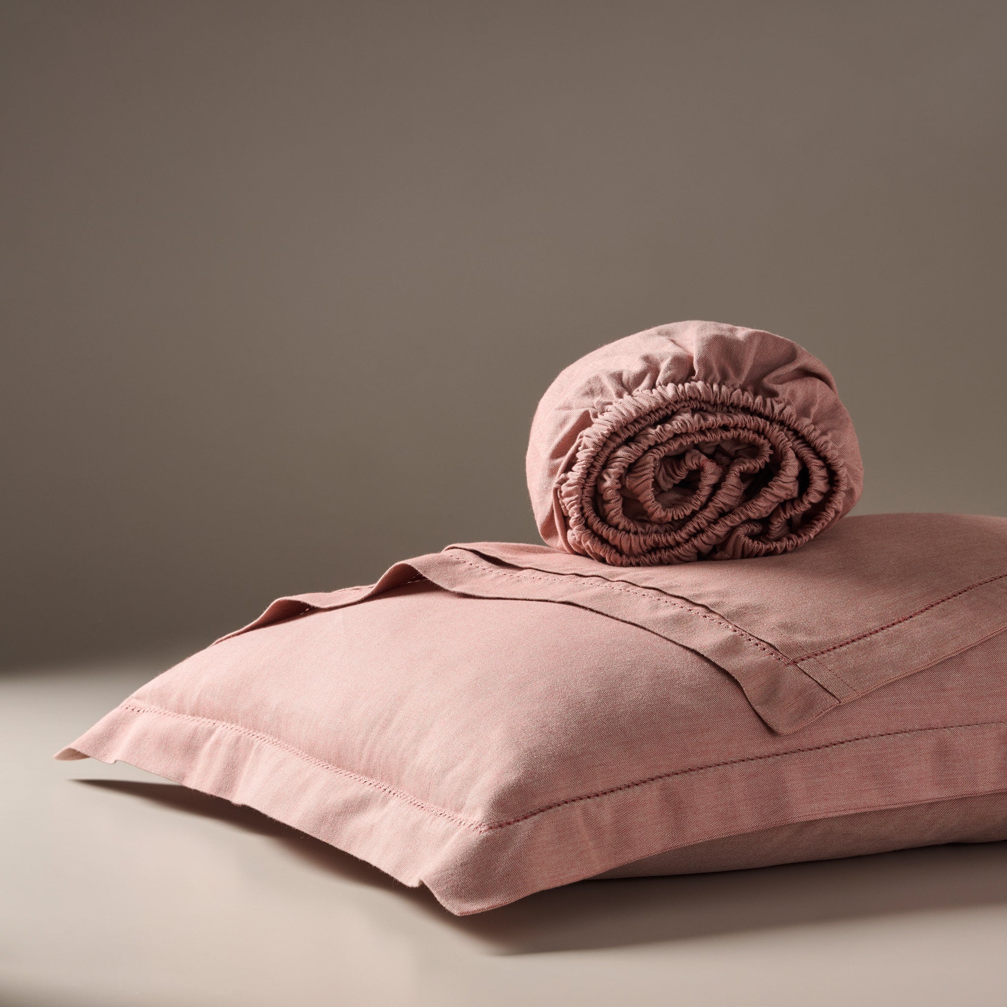 Rustic Terracotta | Cotton Bamboo | Chambray | Bedsheet
