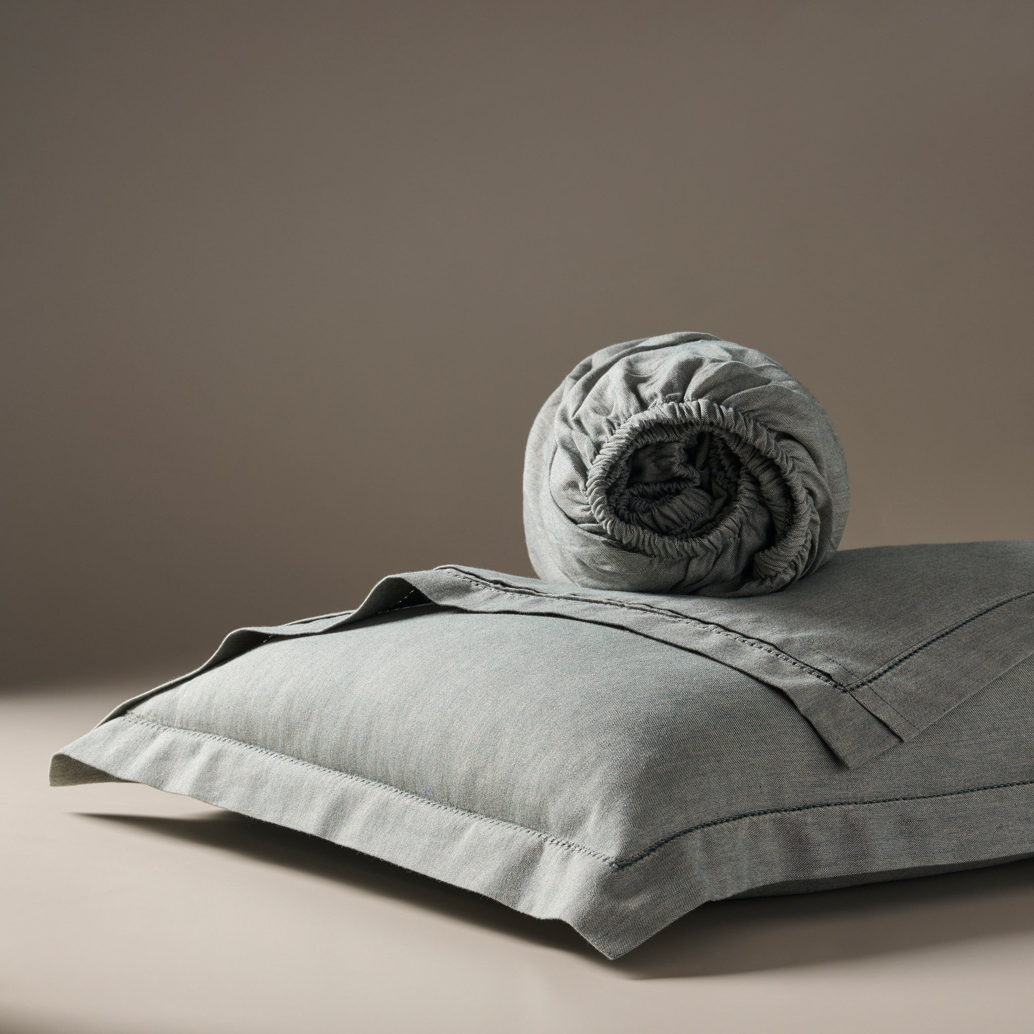 Teal Glaze | Cotton Bamboo | Chambray | Bedsheet