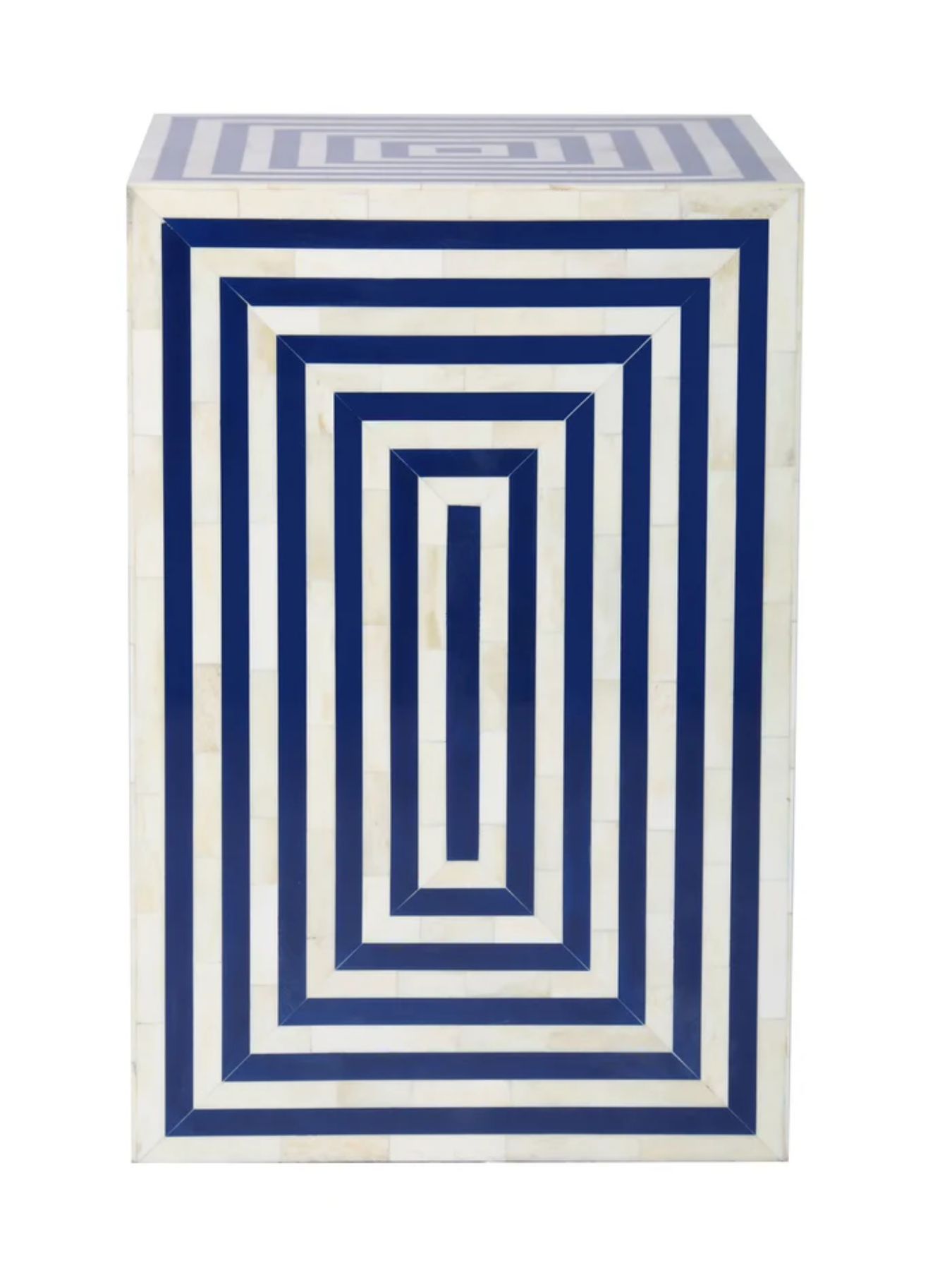 Inlay Rectangular Bedside Table - Layla