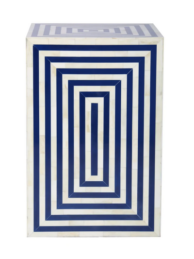 Inlay Rectangular Bedside Table - Layla