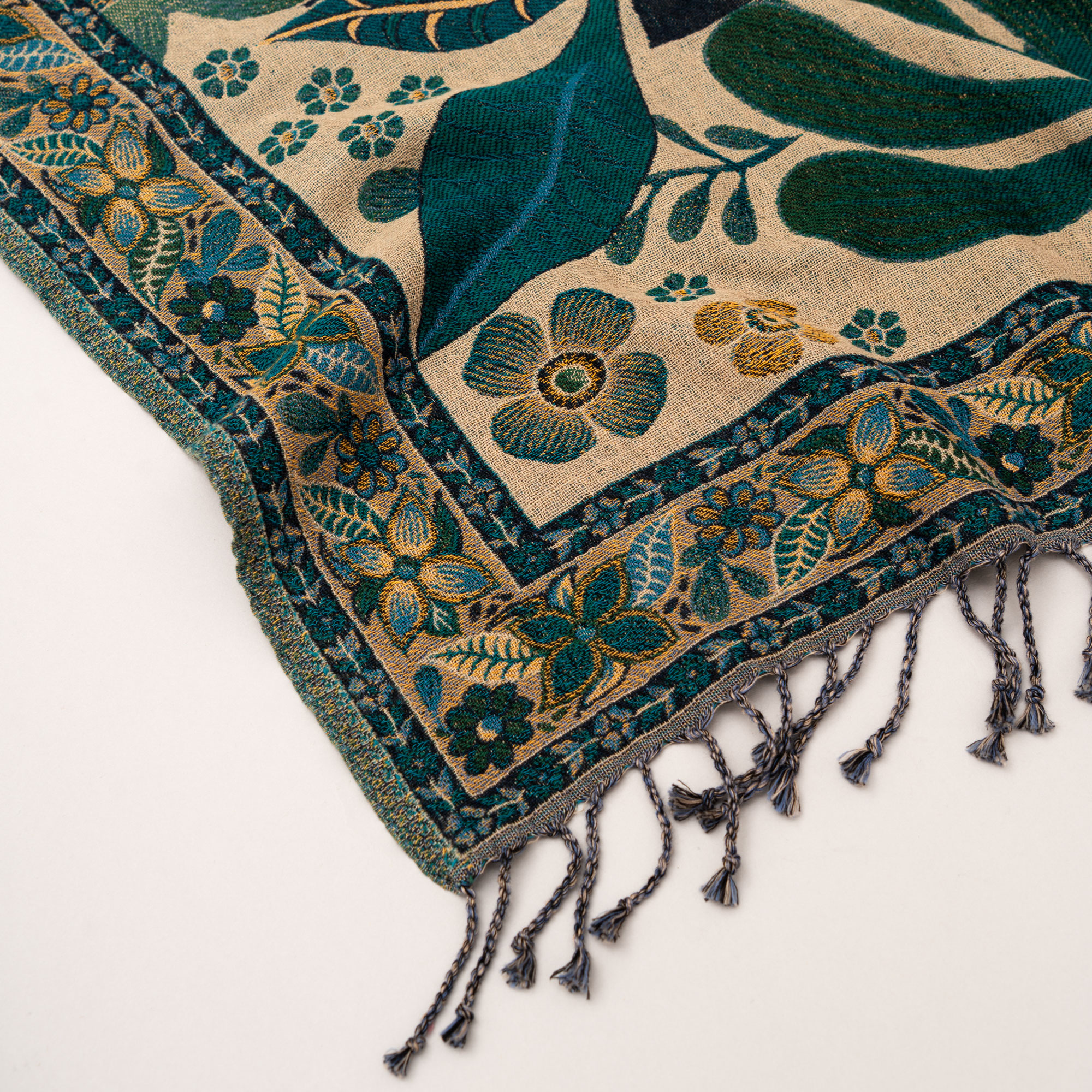 Emerald Blossom Throw