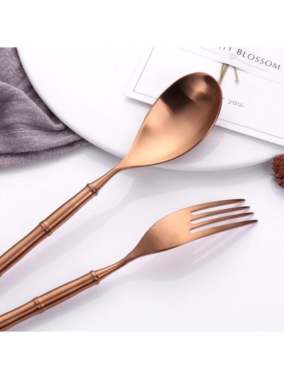 Ring Cutlery Set of 2 - Rose Gold